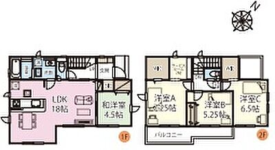 間取り：大型収納が豊富な間取り。