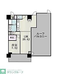 リーラ横浜川和町 1LDKの間取図画像