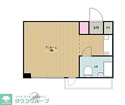 ベルヴュ日吉 2階ワンルームの間取り