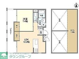アメニティ高島台I 4階1LDKの間取り
