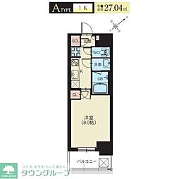 Splendide新横浜 1Kの間取図画像