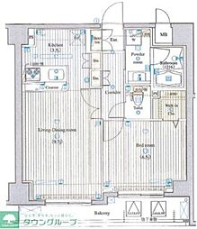 ジーコンフォートウエスト横浜 1LDKの間取図画像