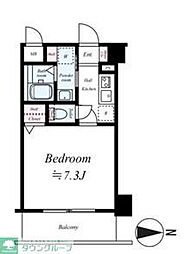 グリフィン・武蔵小杉 1Kの間取図画像
