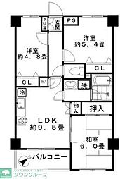 HARU菊名2 3LDKの間取図画像