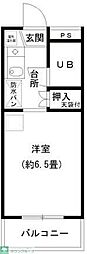 トラストビラ住吉 ワンルームの間取図画像