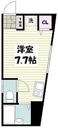 フォルトゥーナ港北 ワンルームの間取図画像