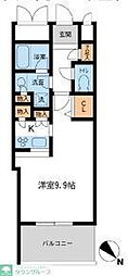 メトロタワー山下町 1Kの間取図画像