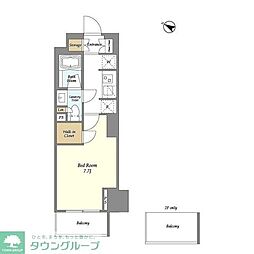 ドゥーエ横濱鶴見 1Kの間取図画像