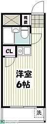ランドール岸根公園 ワンルームの間取図画像