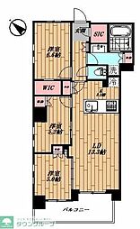 DRESSERSHIN-YOKOHAMA 3LDKの間取図画像