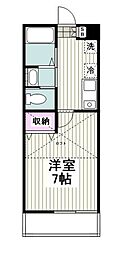 ヨコハマベイプリンスプリンセス 1Kの間取図画像