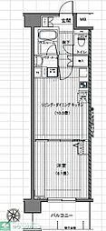 エルエー・プライル新横浜 1LDKの間取図画像