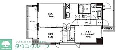ブルーブラン新横浜 1SLDKの間取図画像