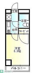 ピュアシティ東神奈川 1Kの間取図画像