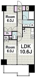 コンフォリア新子安 2LDKの間取図画像