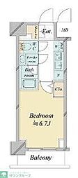 ドゥーエ新横浜 1Kの間取図画像