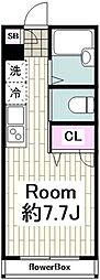 レジデンス和田 ワンルームの間取図画像
