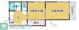 フラッツ生麦 2Kの間取図画像
