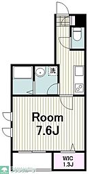 メゾン・クレールB 1Kの間取図画像
