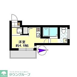 フラット横浜大口 ワンルームの間取図画像