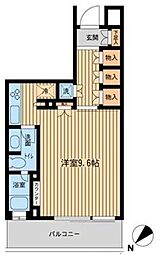 HF新横浜レジデンス 1Kの間取図画像