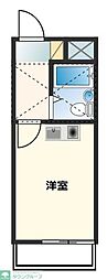 ホワイトヒルズ ワンルームの間取図画像