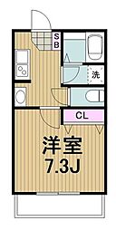 サンクレスト菊名 1Kの間取図画像