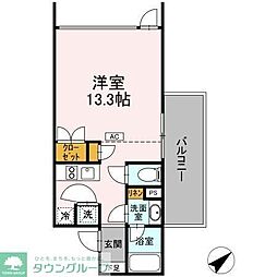 lifepatioKIKUNA ワンルームの間取図画像