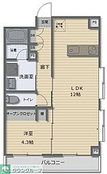 ダイアパレス妙蓮寺 1LDKの間取図画像
