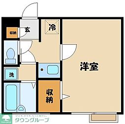 イクシオHA 1Kの間取図画像