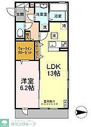 ティーエクセル 1LDKの間取図画像