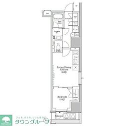 ザ・パークハビオSOHO新横浜 1LDKの間取図画像