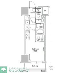 ザ・パークハビオSOHO新横浜 ワンルームの間取図画像