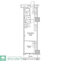 ザ・パークハビオSOHO新横浜 1LDKの間取図画像