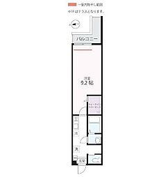 ハーミットクラブハウス横浜桜木町南 1階1Kの間取り