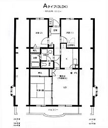 エスポワール鳥山 3LDKの間取図画像