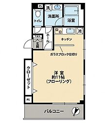 一石屋ビル ワンルームの間取図画像