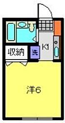 コンポーズ 1Kの間取図画像