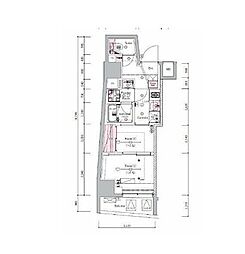 SYFORME SHINKOYASU 1DKの間取図画像
