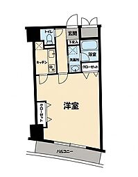 横浜ウィンビュ中山 1Kの間取図画像