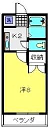 サンビレッジ 1Kの間取図画像