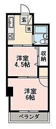 グランパーク六角橋 1Kの間取図画像