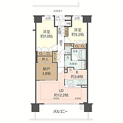 間取図画像 2SLDK