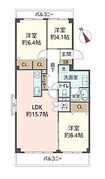 間取図画像 3LDK