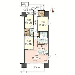 ジオ明石本町 3LDKの間取図画像