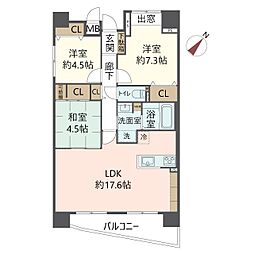 リーガル塚本7 3LDKの間取図画像