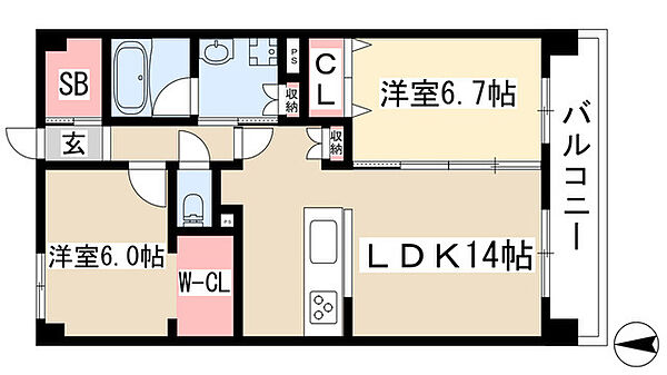 MottiIII 602｜愛知県名古屋市名東区名東本通５丁目(賃貸マンション2LDK・6階・61.20㎡)の写真 その2