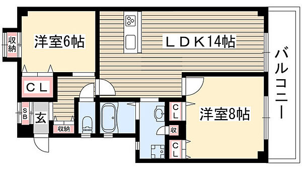 ラ.フォーレ杁ヶ池 203｜愛知県長久手市蟹原(賃貸マンション2LDK・2階・63.82㎡)の写真 その2