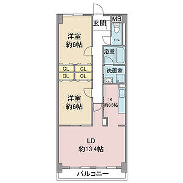 リーフマンション　グランディア 406｜愛知県名古屋市守山区本地が丘(賃貸マンション2LDK・4階・66.71㎡)の写真 その2