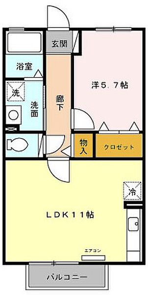 ドミールII 203｜愛知県長久手市坊の後(賃貸アパート1LDK・2階・41.29㎡)の写真 その2